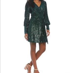Sequins Sparkle Green Dress